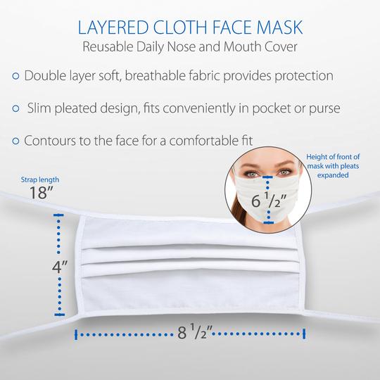 FACE MASK - LAYERED CLOTH / REUSABLE