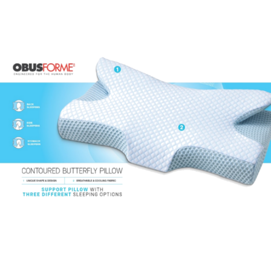 OBUSFORME CONTOURED BUTTERFLY PILLOW