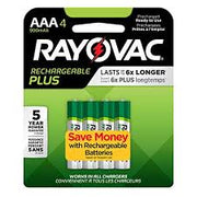 RAYOVAC PLUS RECHARGEABLE BATTERIES